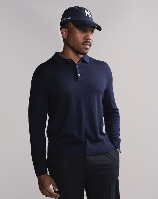 L/S Polo Merino Knit Shirt